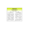 30 Mil Rectangle Large Size 2 Year Calendar Magnet (3 1/2"x4")